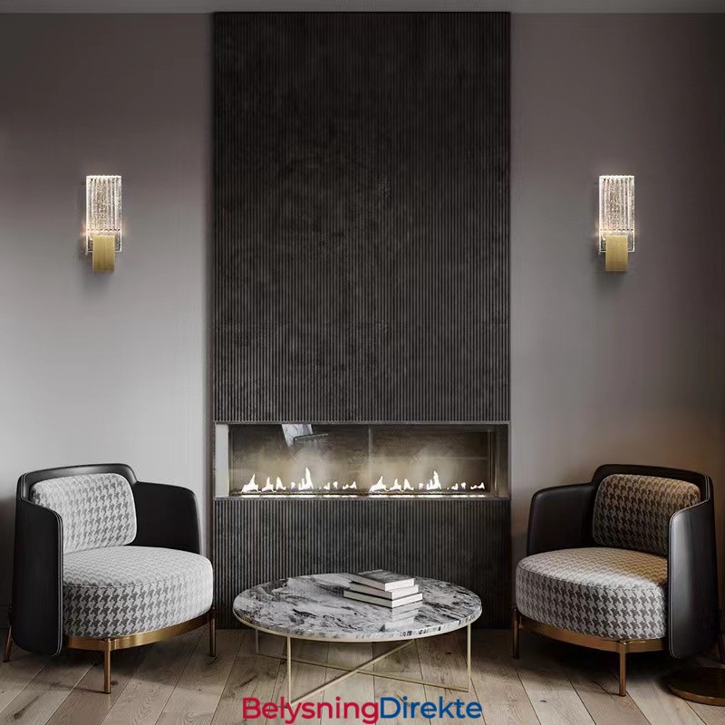 Postmoderne Minimalistisk Stue Krystallvegglampetter Amerikansk Kunst Nattbord Soverom Arbeidsrom Vegglampetter