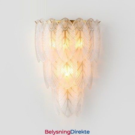 Nordisk Fransk Fjærkrystallvegglampe Postmodern Belysning Luksuriøs Stue Bakgrunnsvegg Korridorlignende Hotellpanelvegglampe