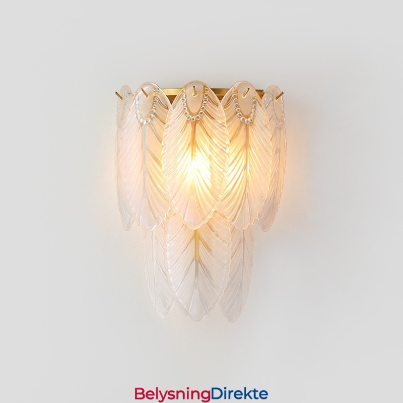 Nordisk Fransk Fjærkrystallvegglampe Postmodern Belysning Luksuriøs Stue Bakgrunnsvegg Korridorlignende Hotellpanelvegglampe