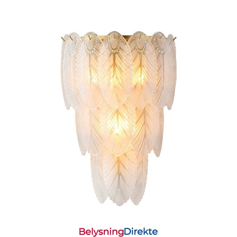 Nordisk Fransk Fjærkrystallvegglampe Postmodern Belysning Luksuriøs Stue Bakgrunnsvegg Korridorlignende Hotellpanelvegglampe