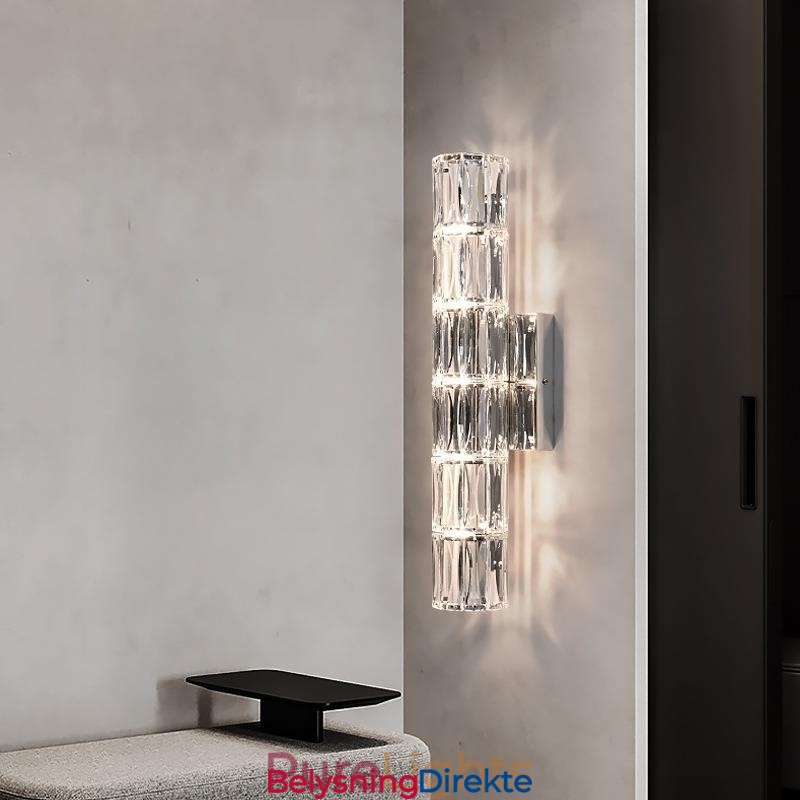 Vegglampe Til Stue, Luksuriøs, Enkel, Nattbordslampe Til Soverom, Hotellobby, Midtgang, Villaprosjekt, Krystallvegglampe I Rustfritt Stål