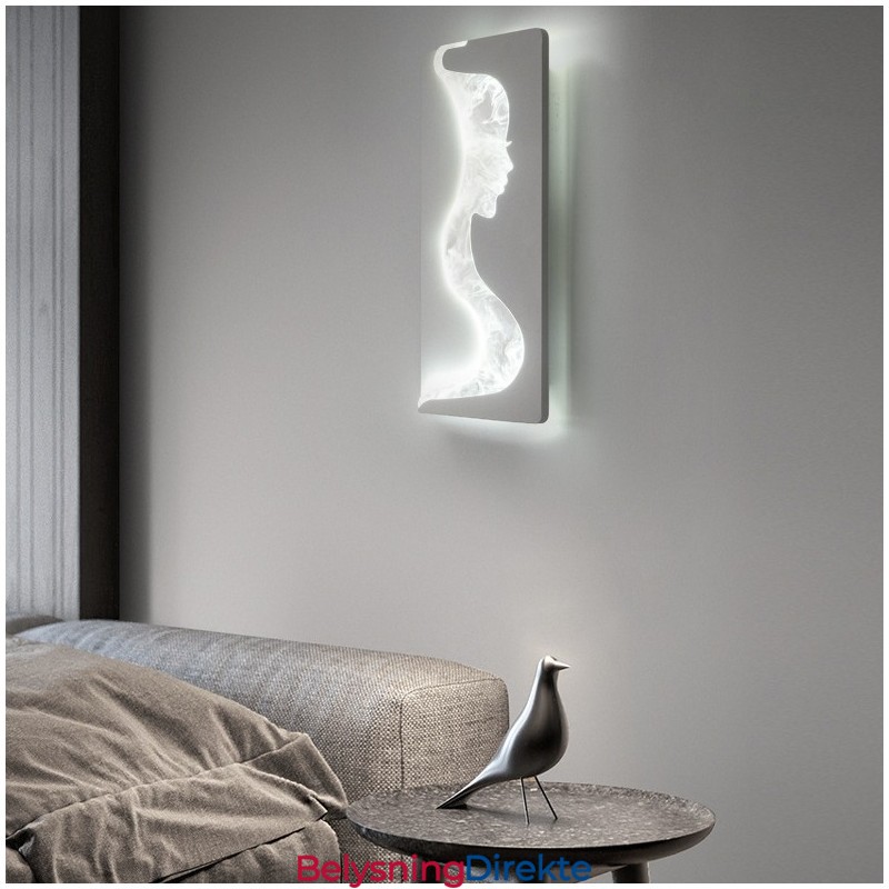 Innendørs Nydelige Jenter Vendt Mot Venstre Høyre Vegglampe