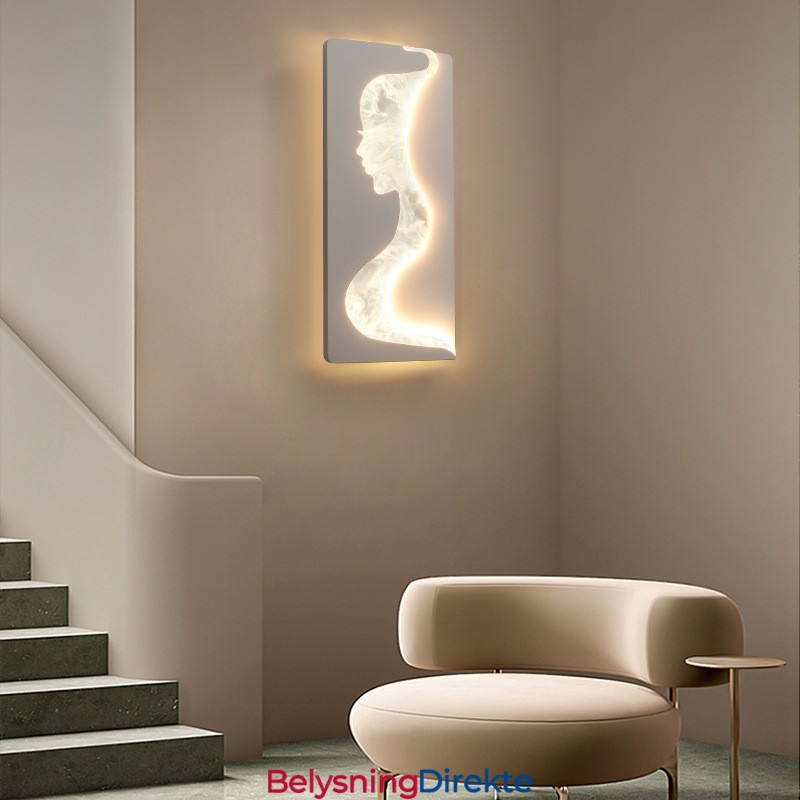 Innendørs Nydelige Jenter Vendt Mot Venstre Høyre Vegglampe