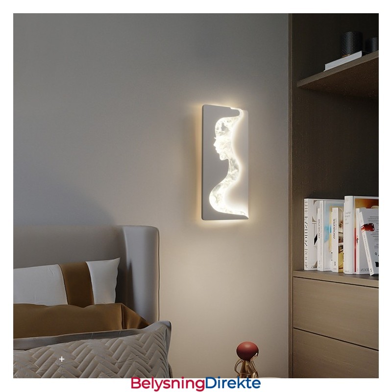 Innendørs Nydelige Jenter Vendt Mot Venstre Høyre Vegglampe