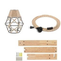 Vegglampe I Jernkunst I Hamptau Med Amerikansk Pastoral Retro-Stil Og Stikkontakt