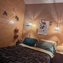 Vegglampe I Bambus, Amerikansk Pastoral Retro, Hamptau, Vegglampe Med Plugg