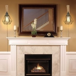 Amerikansk Retro Vegglampe 2,5 M Hamptau Hengende Wire Svart Jernmalt Lampeskjerm