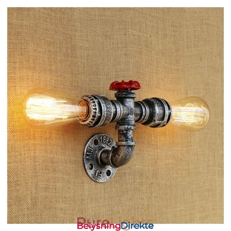 Vintage Retro Vannrør Industriell Vegglampe