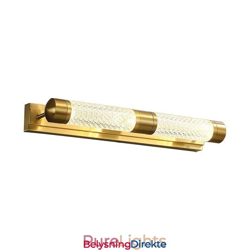Vegglampe Messing Akryl Sylinder Speil Frontlampe