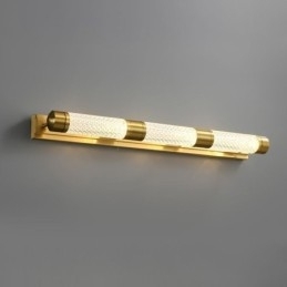 Vegglampe Messing Akryl Sylinder Speil Frontlampe