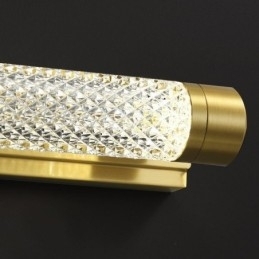 Vegglampe Messing Akryl Sylinder Speil Frontlampe