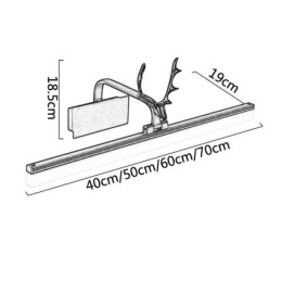 Gevirspeil Frontlampe Akryl Vegglampe Toalett Sminkelampe