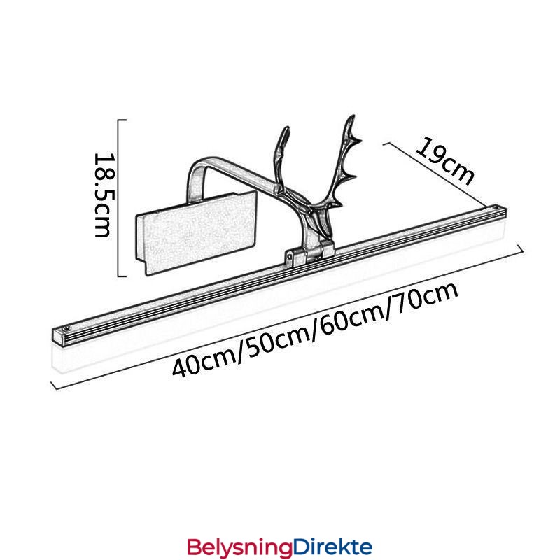 Gevirspeil Frontlampe Akryl Vegglampe Toalett Sminkelampe