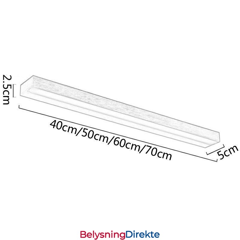 Moderne Speilfrontlampe Vegglampe Akryl Bad Sminkebelysning