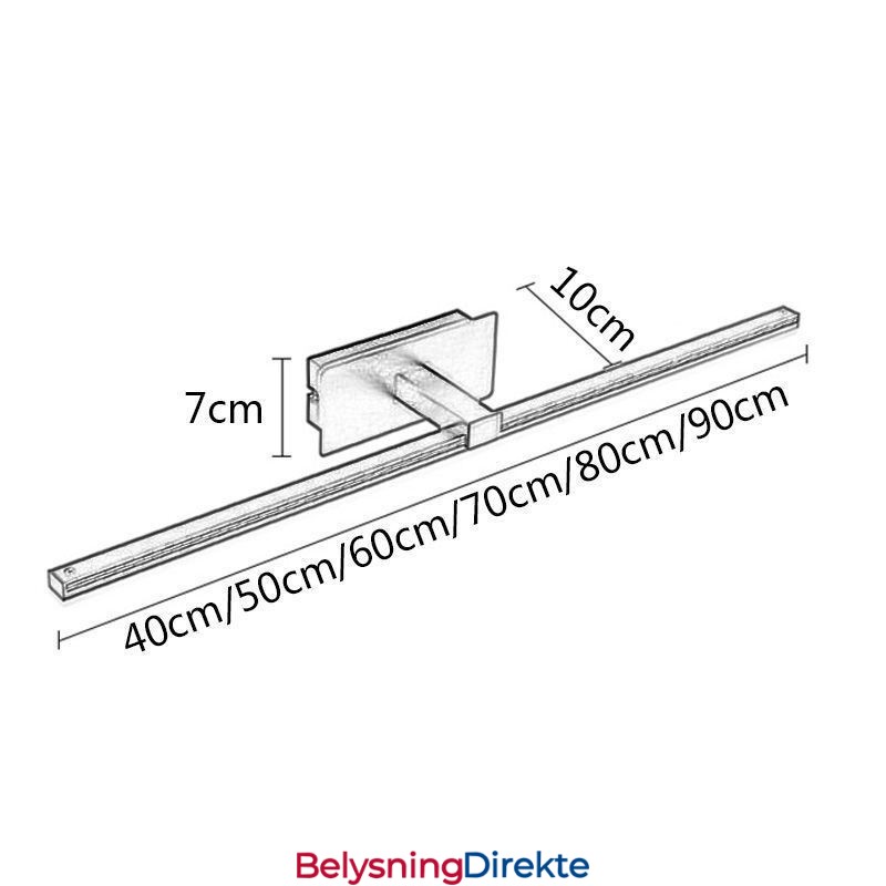 Moderne Vegglampe Speil Frontlampe Akryl Belysning Baderom