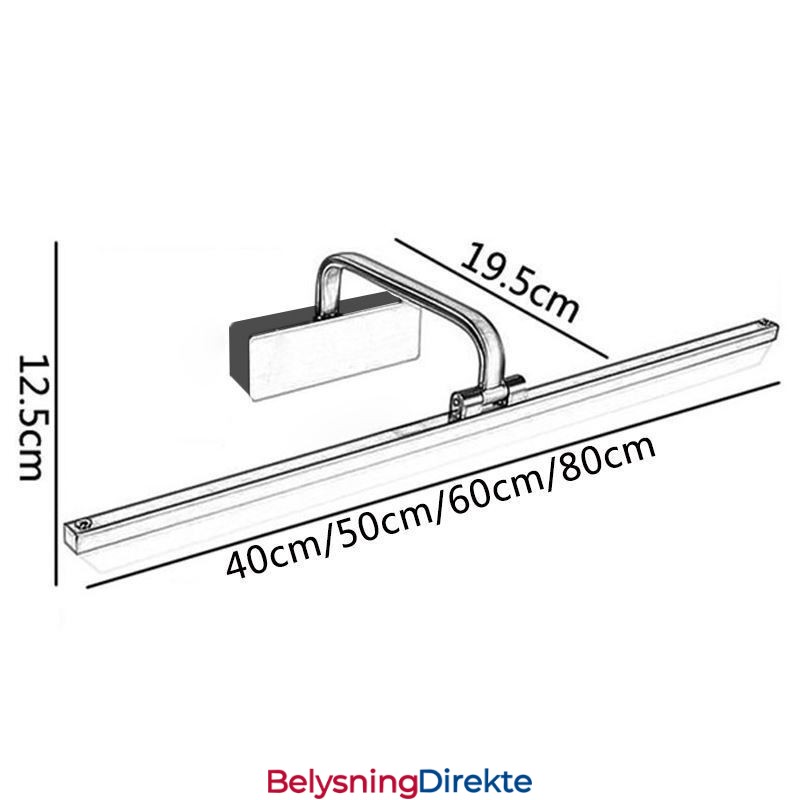 Moderne Vegglampe Speil Frontlampe Vinkeljusterbar Sminkelampe Til Toalett