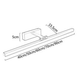 Nordisk Stil Speil Frontlampe Vinkeljusterbar Vegglampe Toalettrom