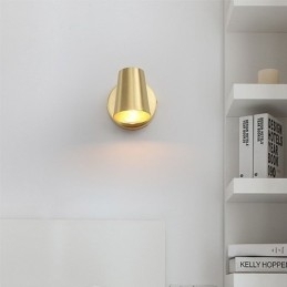 Nordisk Messing Speilfrontlampe Med Spotlight