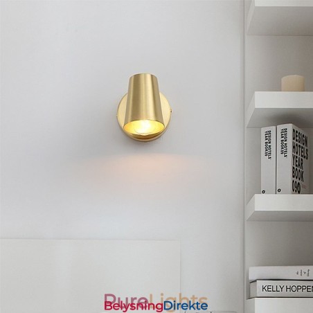 Nordisk Messing Speilfrontlampe Med Spotlight