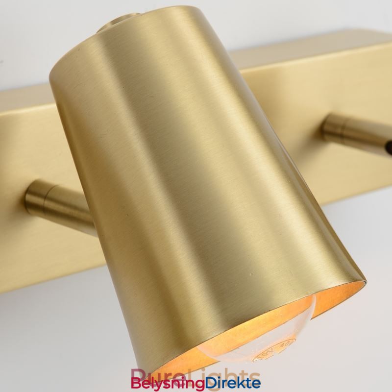 Nordisk Messing Speilfrontlampe Med Spotlight