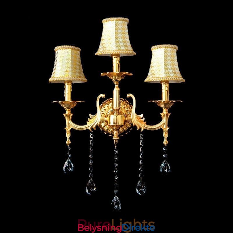 Europeisk Vegglampe Luksuriøs Vegglampe Krystalldråpedekorasjonslampe Nattbordsbelysning