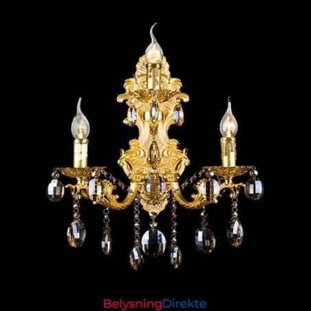 Europeisk Motevegglampe Luksuriøs Krystalldråpevegglampebelysning