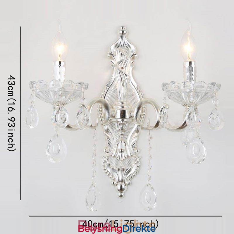 Europeisk Vegglampe Krystall Vegglampe Dekorasjonslampe Lampebelysning