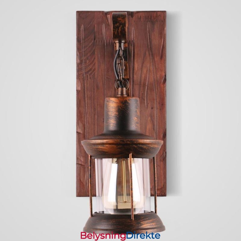 Amerikansk Vintage Vegglampe Industriell Loft Vegglampe Heltre Glasslampe