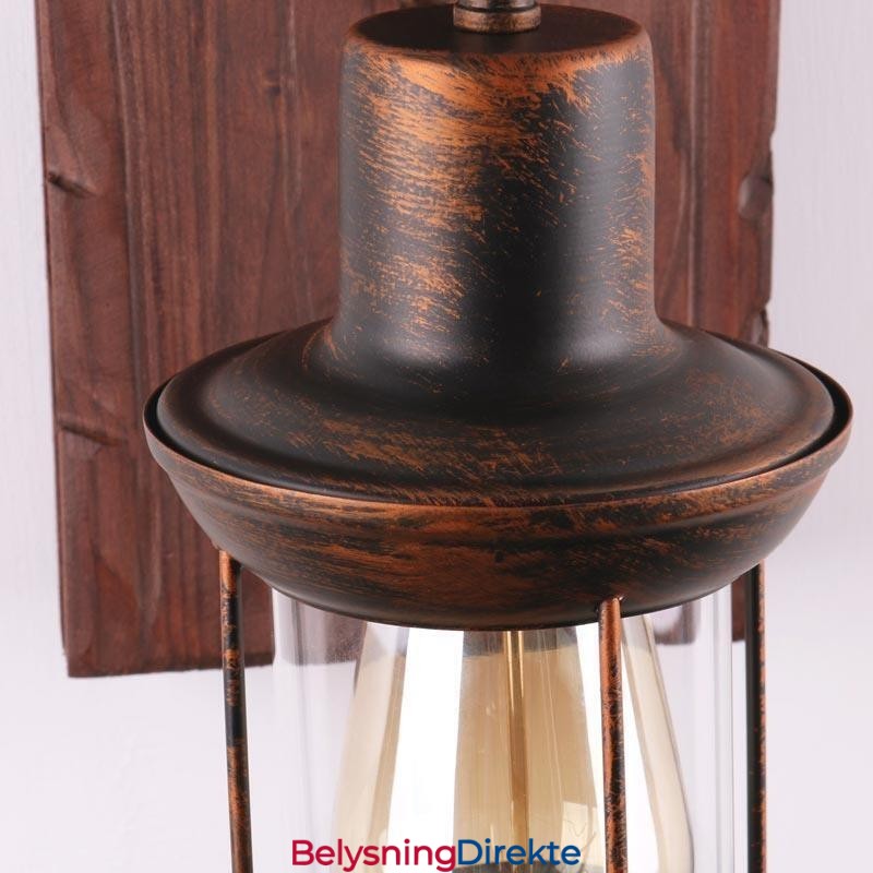 Amerikansk Vintage Vegglampe Industriell Loft Vegglampe Heltre Glasslampe