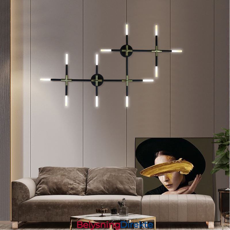 Vegglampe Skjøting Varmhvit Kreativ Vegglampe Gjør-Det-Selv Kombinasjonslampe