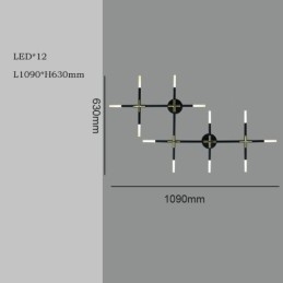 Vegglampe Skjøting Varmhvit Kreativ Vegglampe Gjør-Det-Selv Kombinasjonslampe