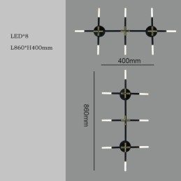 Vegglampe Skjøting Varmhvit Kreativ Vegglampe Gjør-Det-Selv Kombinasjonslampe