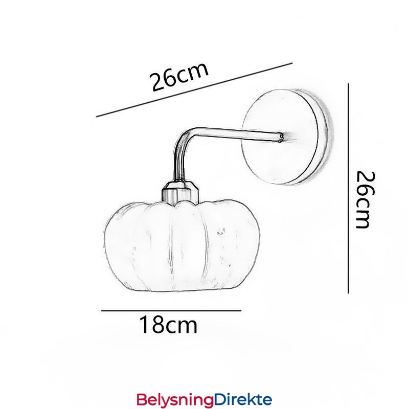 Gresskarvegglampe Japansk Retro Vegglampe