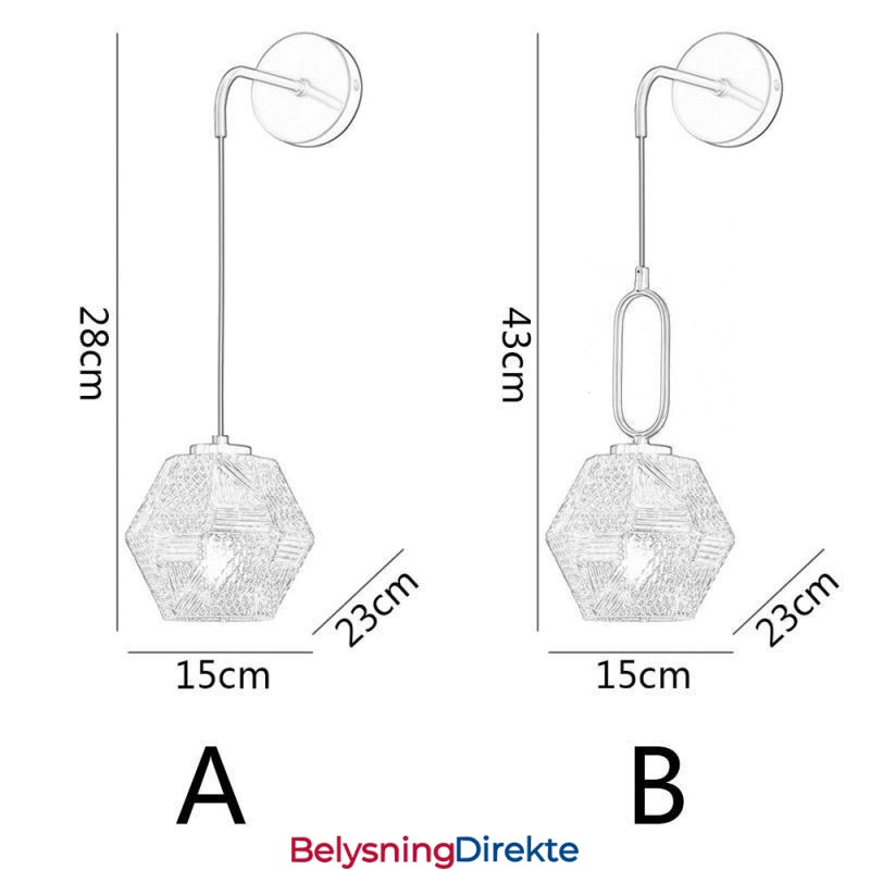 Moderne Vegglampe Kreativ Glassvegglampe