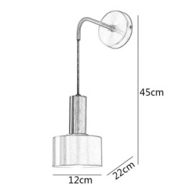 Moderne Vegglampe Svart Gull Kontrastfarge Vegglampe