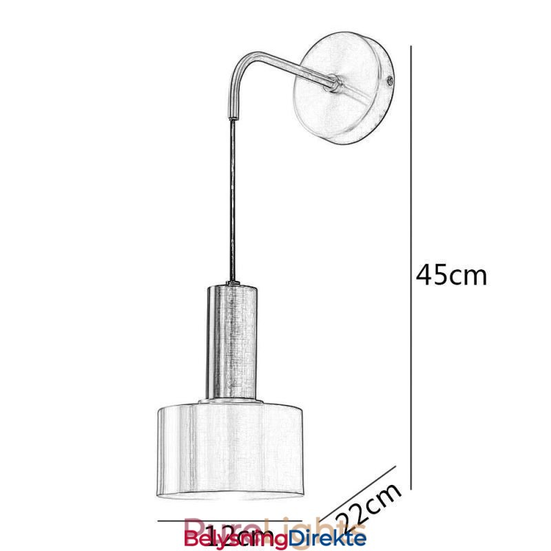 Moderne Vegglampe Svart Gull Kontrastfarge Vegglampe