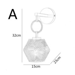 Moderne Vegglampe Kreativ Glassvegglampe