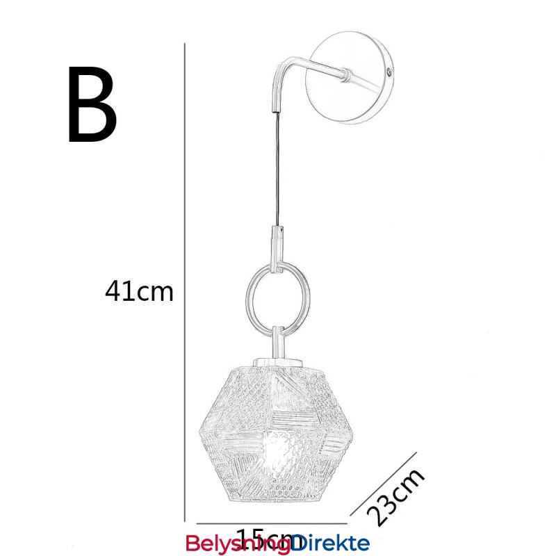 Moderne Vegglampe Kreativ Glassvegglampe
