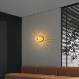 Moderne Veggbelysning Med Klar Glassskjerm Børstet Vegglampe