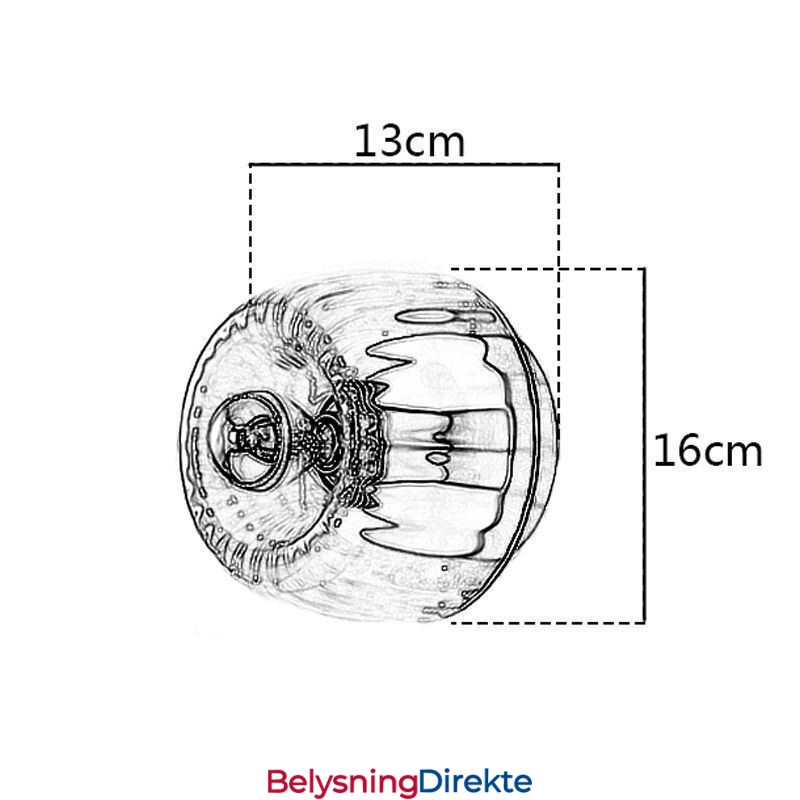 Moderne Veggbelysning Med Klar Glassskjerm Børstet Vegglampe