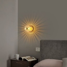 Moderne Veggbelysning Med Klar Glassskjerm Børstet Vegglampe