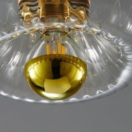 Moderne Veggbelysning Med Klar Glassskjerm Børstet Vegglampe