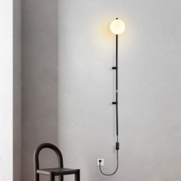 Globe Vegglampe Med Lys Fra Midten Av Århundret, Magisk Bønne, Vegglampe Med Stikkontakt