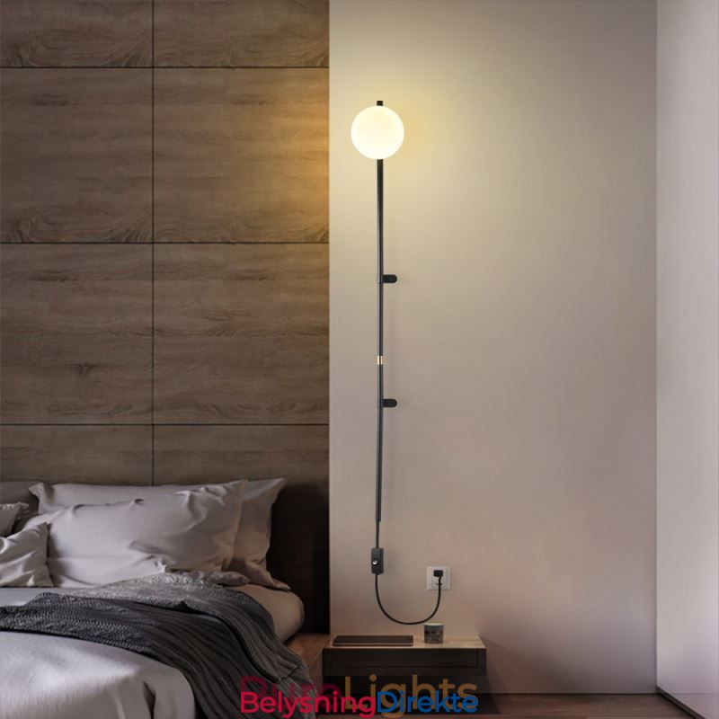 Globe Vegglampe Med Lys Fra Midten Av Århundret, Magisk Bønne, Vegglampe Med Stikkontakt