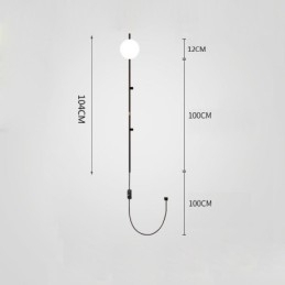 Globe Vegglampe Med Lys Fra Midten Av Århundret, Magisk Bønne, Vegglampe Med Stikkontakt