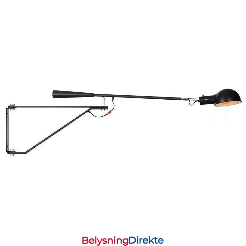 Enkel Vippearm Vegglampe Nattbordslampe Med Leselampe