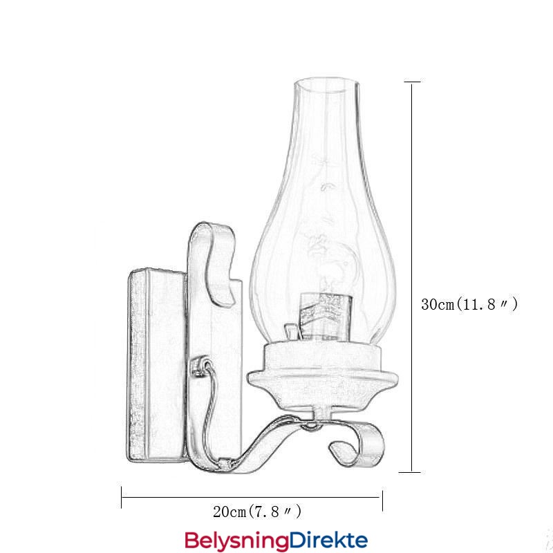 Vintage Smijernsvegglampe Med Én Lyspære