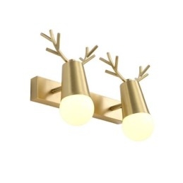 Nordisk Messing Vegglampe Speilfrontlampe