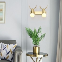 Nordisk Messing Vegglampe Speilfrontlampe