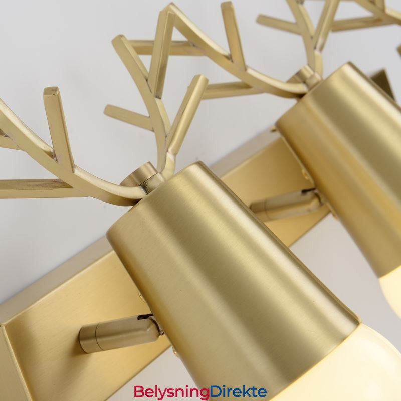 Nordisk Messing Vegglampe Speilfrontlampe